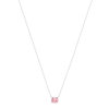 Collier argent 925 zirconia rose 45cm - vue V2