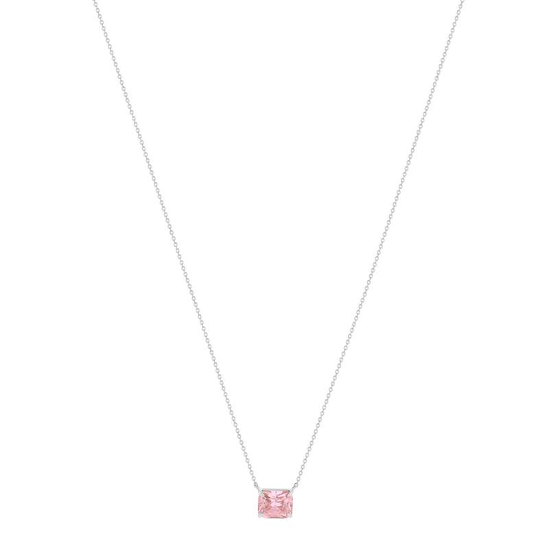 Collier argent 925 zirconia rose 45cm - vue 2