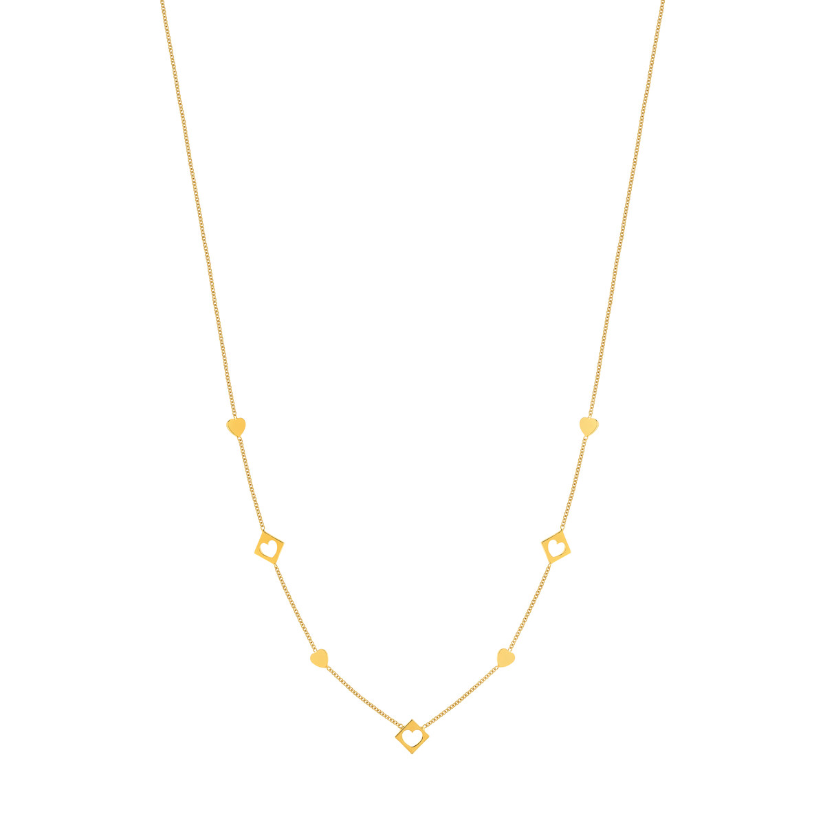 Collier or 375 jaune - vue 2