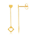 Boucles d'oreilles or 375 jaune - vue 1