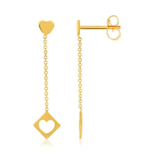 375 yellow gold earrings