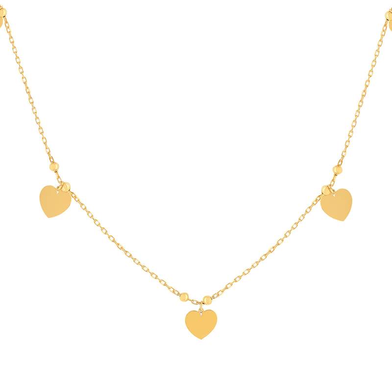 Collier or 375 jaune - vue 1