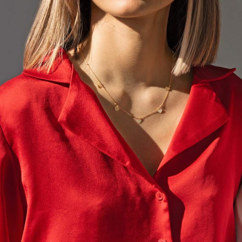 Collier or 375 jaune - vue porté 1