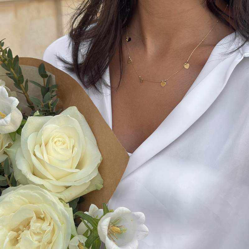 Collier or 375 jaune - vue porté 3