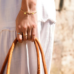 Bracelet or 375 jaune - vue porté 3