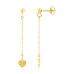 Boucles d'oreille or 375 jaune - vue 1
