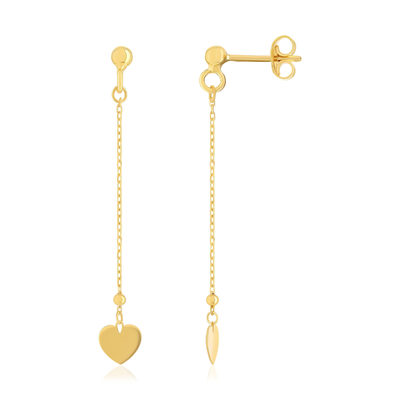 Boucles d'oreille or 375 jaune - vue 1