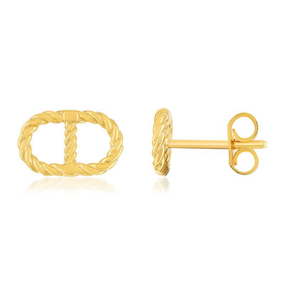 Boucles d'oreille or 375 jaune - vue 1
