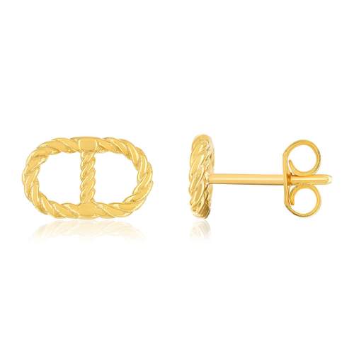 Boucles d'oreille or 375 jaune