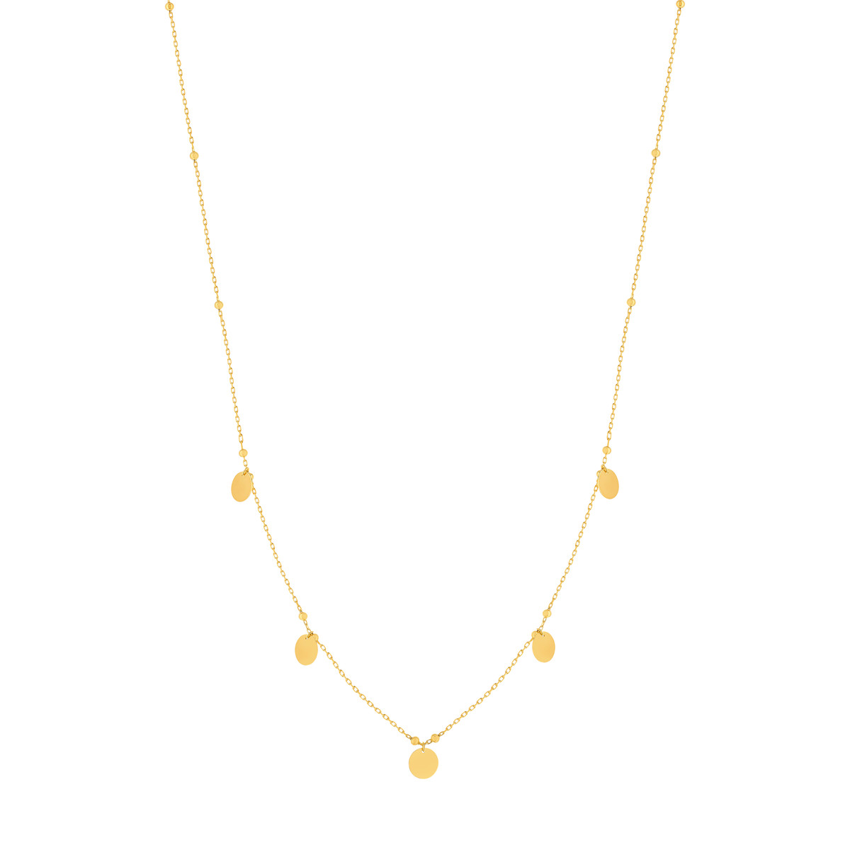 Collier or 375 jaune - vue 2