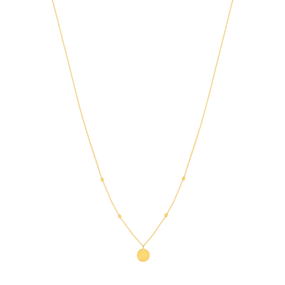 Collier or 375 jaune - vue 2