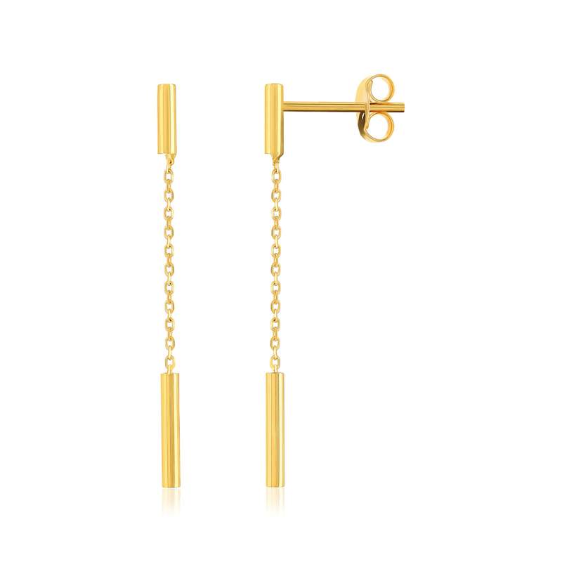 Boucles d'oreilles or 375 jaune - vue 1
