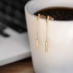 Boucles d'oreilles or 375 jaune - vue D2