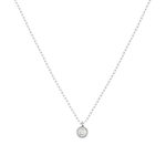 Collier or 750 blanc diamant taille brillant 0.10 ct 42 cm - vue 1
