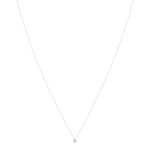 Collier or 750 blanc diamant taille brillant 0.10 ct 42 cm - vue 2