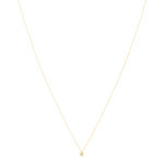 Collier or 750 jaune diamant taille brillant 0.10 ct 42cm - vue 2