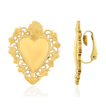 Boucles d'oreilles acier doré