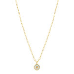 Collier acier doré nacre 45cm - vue 2