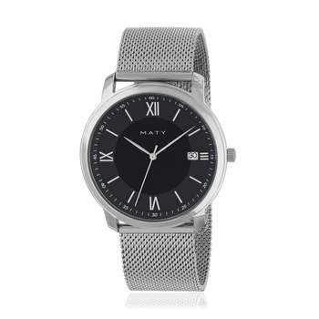 Montre MATY homme bracelet acier inoxydable gris