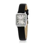 Montre MATY femme acier bracelet cuir noir - vue 1
