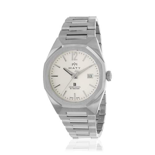 Montre MATY homme bracelet acier inoxydable gris
