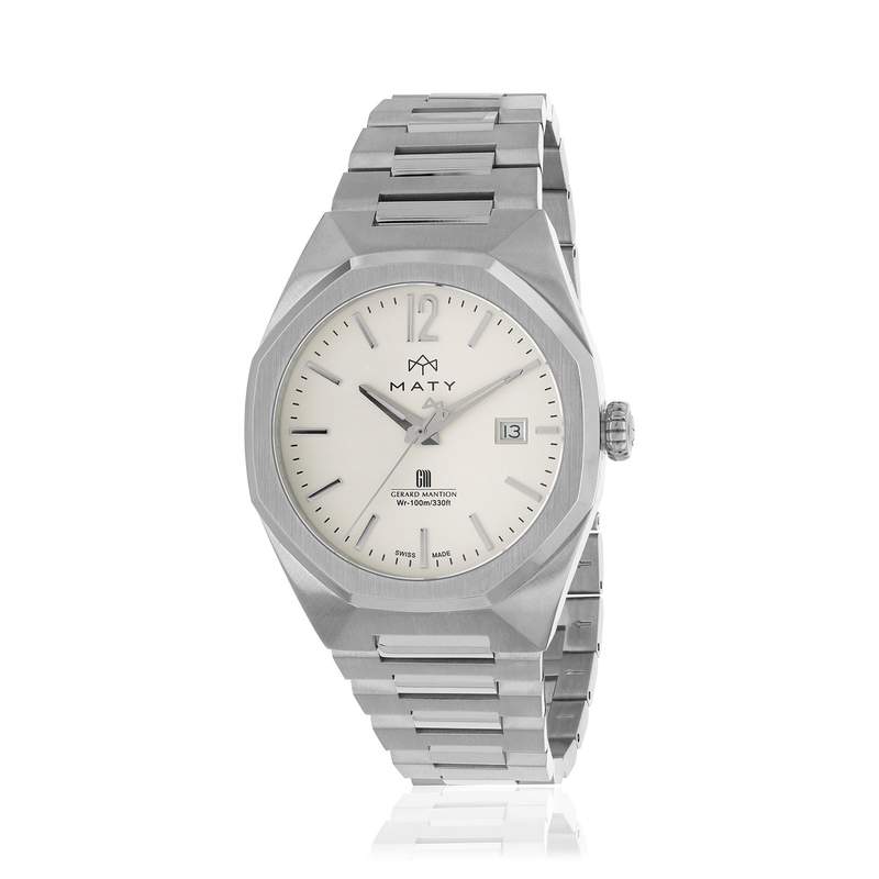Montre MATY GM homme bracelet acier inoxydable gris - vue 1