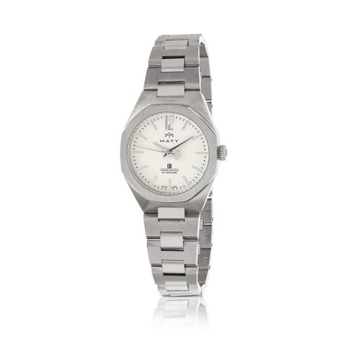 Montre MATY femme bracelet acier inoxydable gris