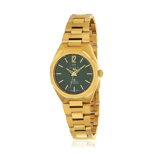 Montre MATY GM femme bracelet acier inoxydable doré jaune