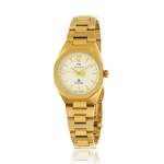 Montre MATY femme bracelet acier inoxydable doré jaune - vue 1