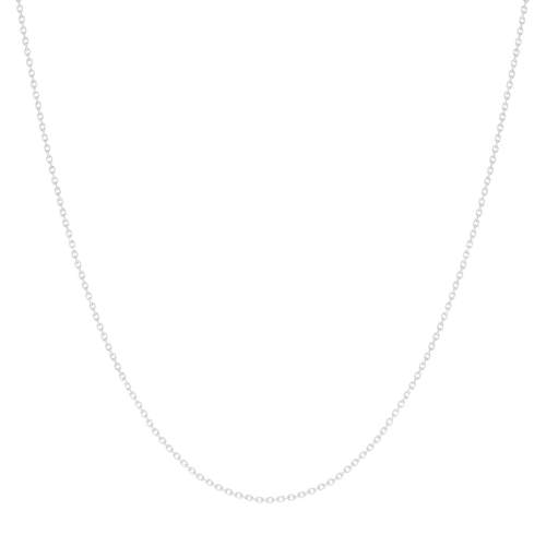 375 white gold chain, 45 cm, forçat link