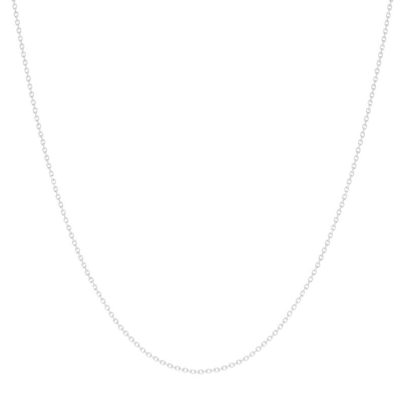 Chaine or blanc 375 45cm maille forçat - vue 1