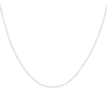 Chaine or blanc 375 maille forçat 45cm