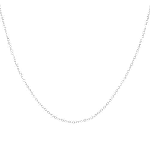 375 white gold chain, forçat link, 45 cm