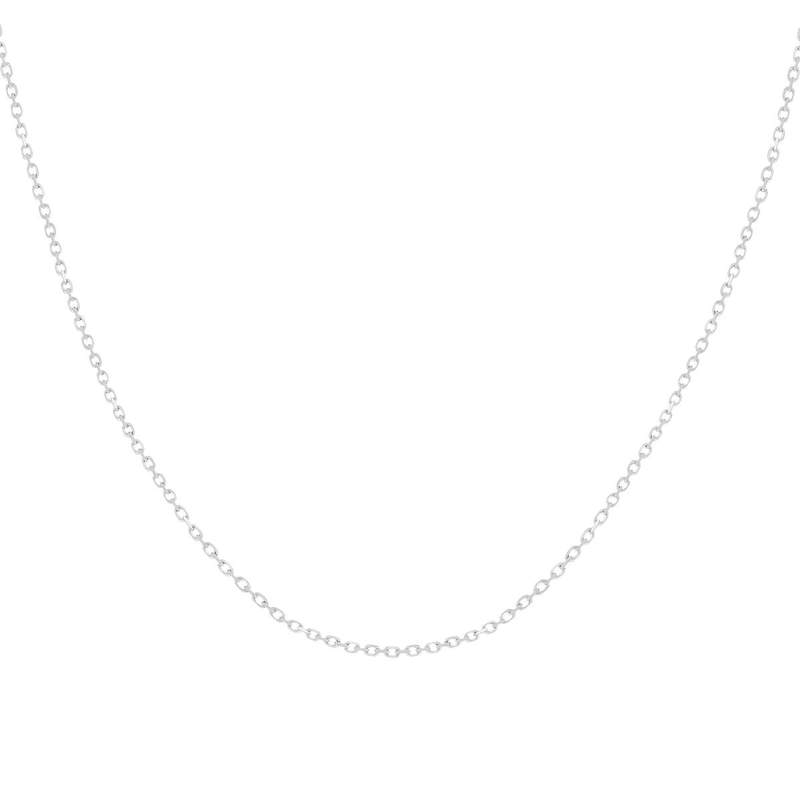 Chaine or blanc 375 maille forçat 45cm - vue 1