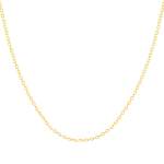 Chaine or jaune 375 maille forçat 50cm - vue 1