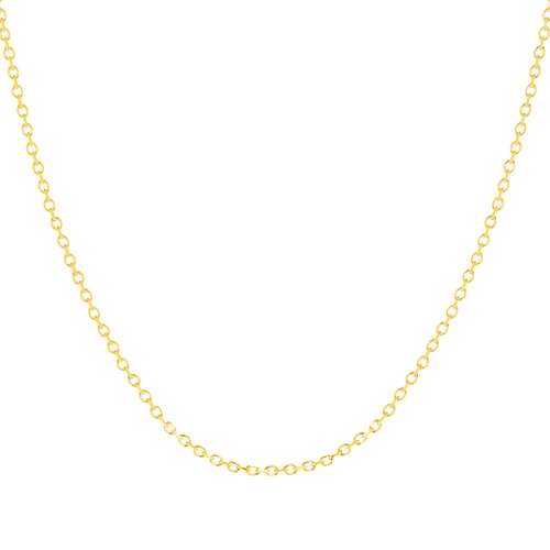 Chaine or jaune 375 maille forçat 50cm