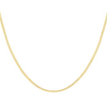 Chaine or jaune 375 maille gourmette 55cm