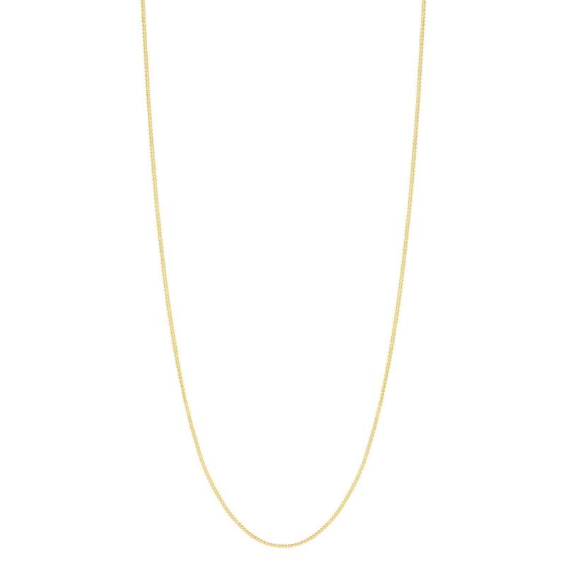 Chaine or jaune 375 maille gourmette 55cm - vue 2