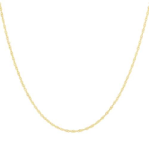 Chaine or jaune 750 maille torsadée 45cm