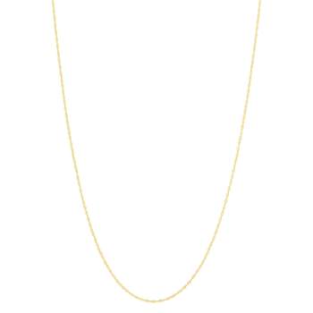 Chaine or jaune 750 maille torsadée 45cm