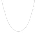 Chaine or blanc 750 45cm maille forçat - vue 1