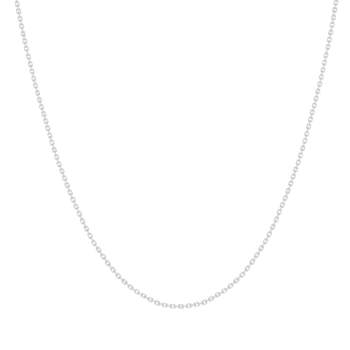Chaine or blanc 750 45cm maille forçat