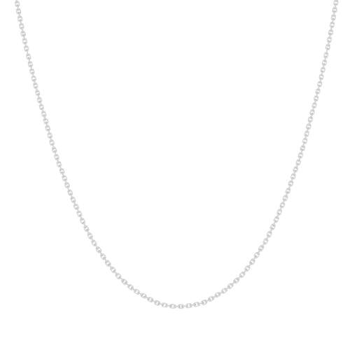 Chaine or blanc 750 45cm maille forçat