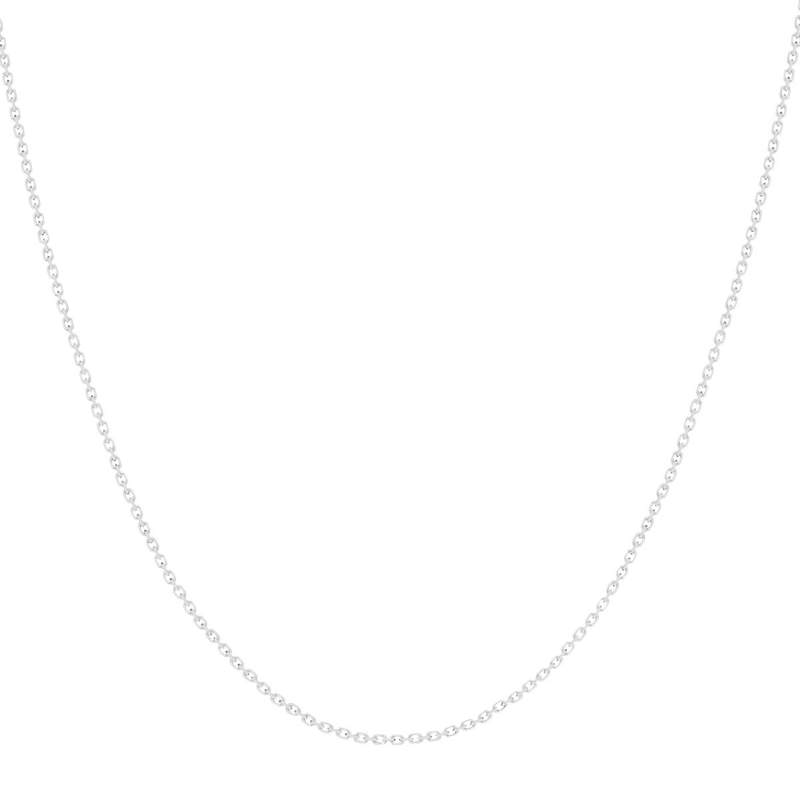 Chaine or blanc 750 50cm maille forçat - vue 1