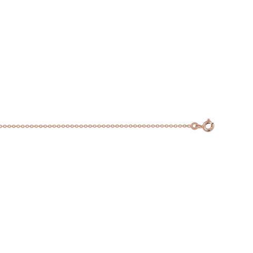 Chaîne or 375 rose maille forçat 50 cm