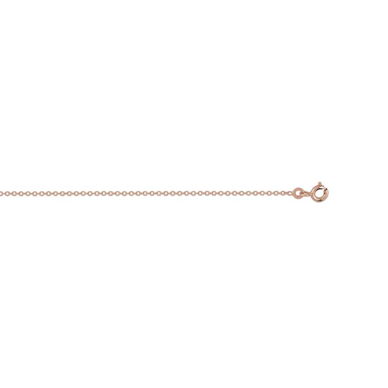 Chaîne or 375 rose maille forçat 50 cm - vue 1
