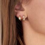Boucles d'oreilles vermeil zirconias - vue porté 1
