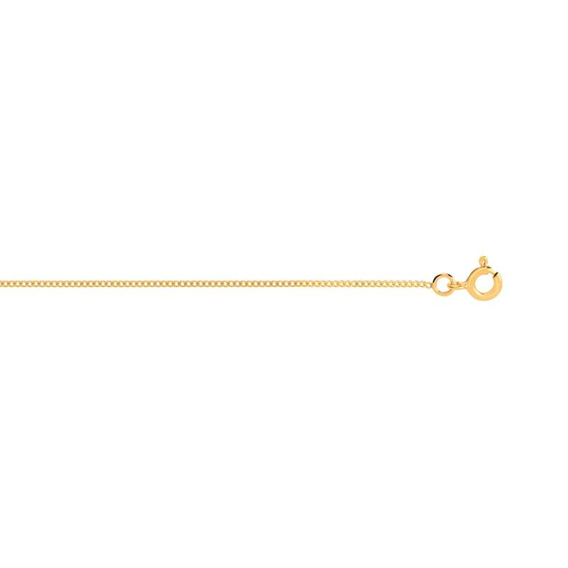 Chaine or 375 jaune maille gourmette 50 cm - vue 1