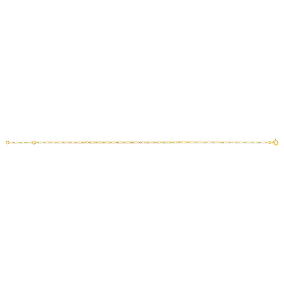 Chaîne de cheville or 375 jaune maille marine 25 cm