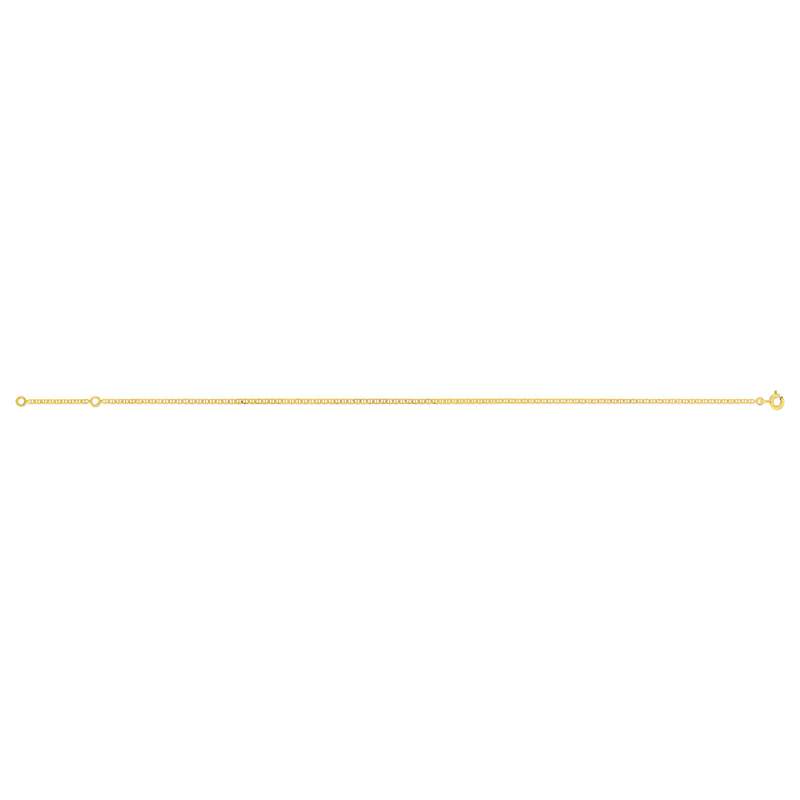Chaîne de cheville or 375 jaune maille marine 25 cm - vue 1